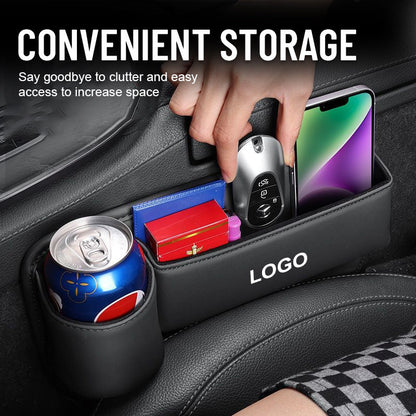 Storage box for car seat gaps