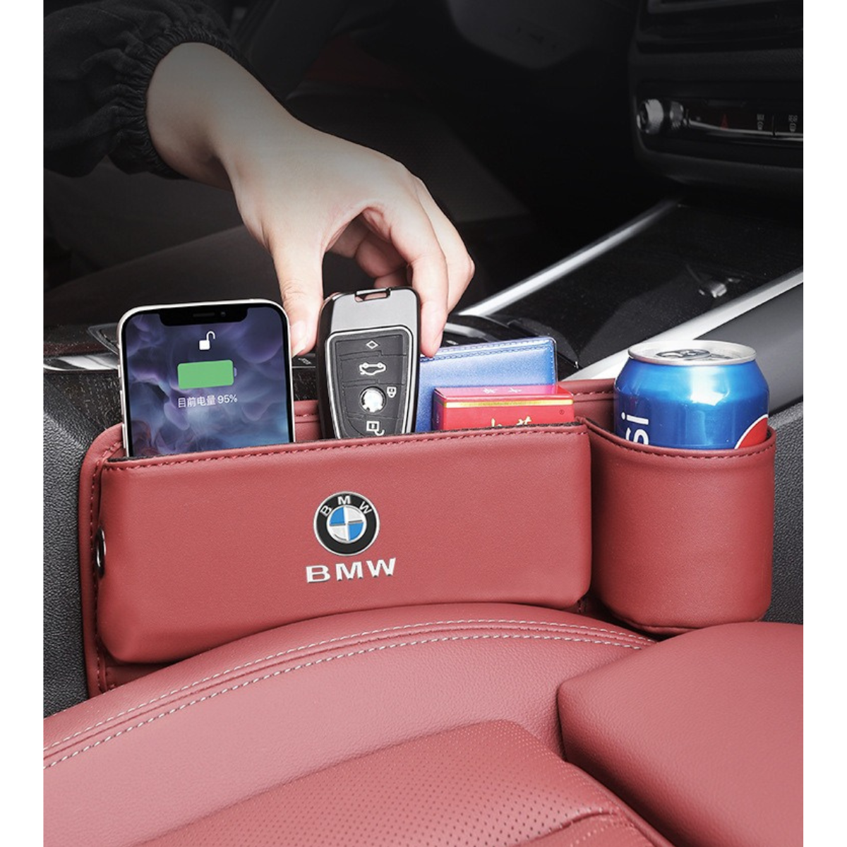 🔥HOT SALE 50% OFF 💖Car Leather Cup Holder Gap Bag