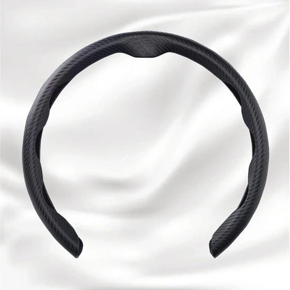 Nexi Customized Car Logo Breathable Ultra-thin 5D Leather & Carbon Car Steering Wheel Cover Universal Fit