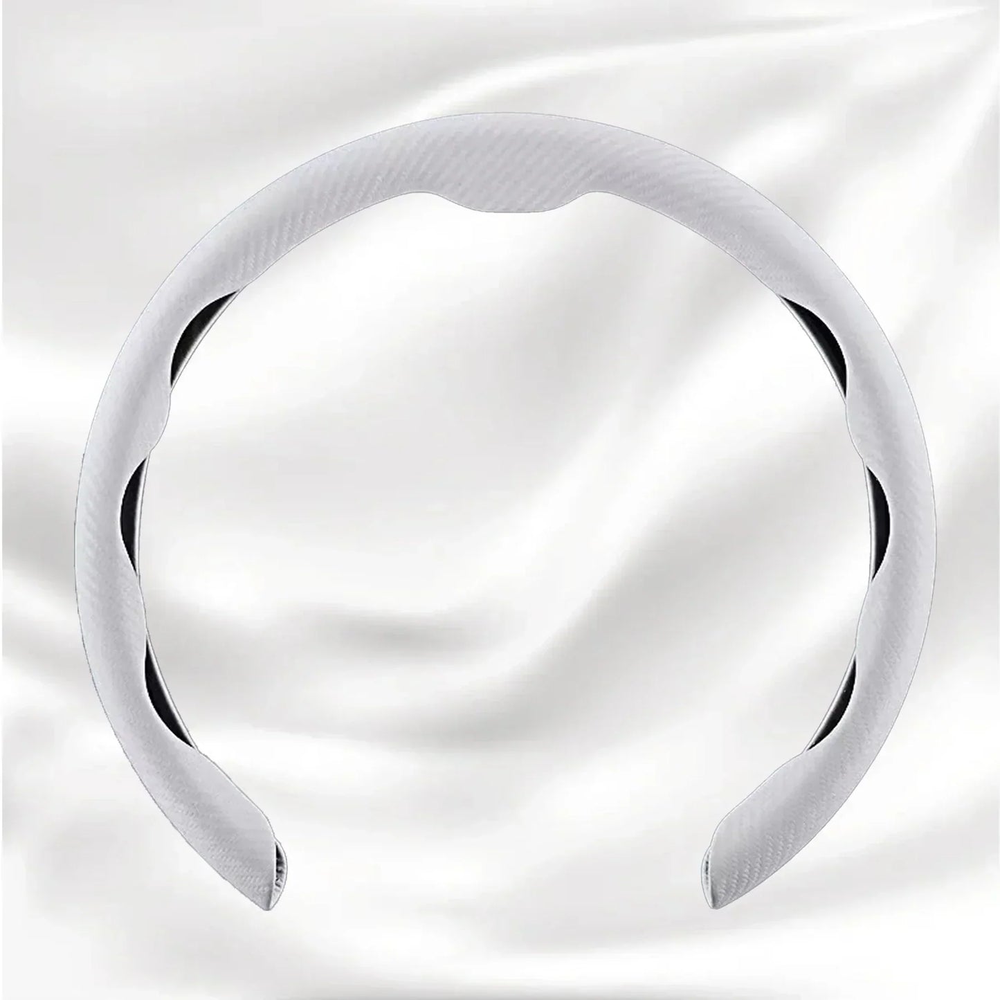 Nexi Customized Car Logo Breathable Ultra-thin 5D Leather & Carbon Car Steering Wheel Cover Universal Fit